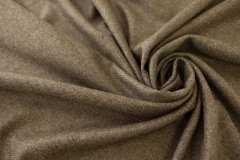 ткань твид серо-кофейный костюмно-плательная шерсть однотонная бежевая Италия