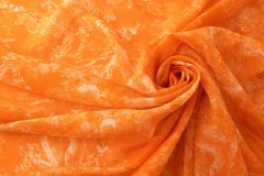 ткань апельсиновый маркизет с анималистическим рисунком  маркизет хлопок иные оранжевая Италия