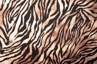 ткань коричнево-молочный шелк с шерстью принт зебра