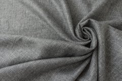 ткань смесовой лен серый меланж  костюмно-плательная шерсть однотонная серая Италия