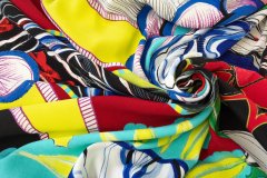 ткань ткань вискоза разноцветная костюмно-плательная вискоза иные разноцветная Италия