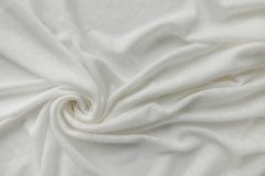 ткань льняной трикотаж белый трикотаж лен однотонная белая Италия