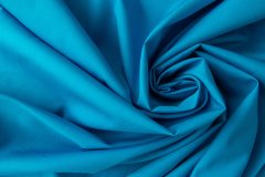 ткань ткань поплин ярко-голубой поплин хлопок однотонная голубая Италия