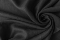 ткань ткань лен костюмный черного цвета костюмно-плательная лен однотонная черная Италия