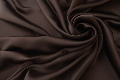 ткань шелковый атлас коричневый атлас шелк однотонная коричневая Италия