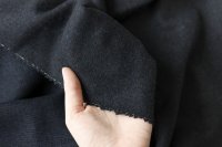 ткань легкая пальтовая шерсть черно-синяя