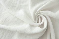 ткань белый лен в полоску костюмно-плательная лен в полоску белая Италия