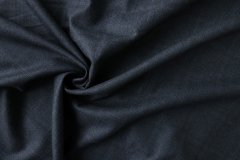 ткань темно-синяя шерсть в темную клетку костюмно-плательная шерсть в клетку синяя Италия