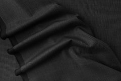 ткань черная шерсть в серую точку костюмно-плательная шерсть иные черная Италия