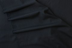 ткань черная шерсть в полоску костюмно-плательная шерсть в полоску черная Италия