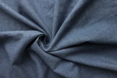 ткань пыльно-голубой хлопок со льном в полоску костюмно-плательная хлопок в полоску голубая Италия