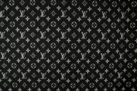 ткань черный двусторонний кашемир с логотипами