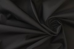 ткань черная шерсть с шелком и эластаном костюмно-плательная шерсть однотонная черная Италия