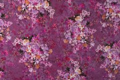 ткань розово-фиолетовый трикотаж с цветами трикотаж вискоза цветы фиолетовая Италия