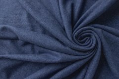 ткань трикотаж из кашемира пыльно-голубой меланж трикотаж кашемир однотонная голубая Италия