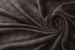 ткань твил кофейного цвета с логотипами твил шелк иные коричневая Италия