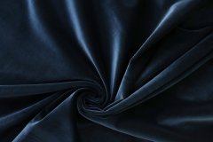 ткань сине-черный бархат бархат хлопок однотонная черная Италия
