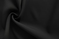 ткань креп из шерсти и шелка черного цвета