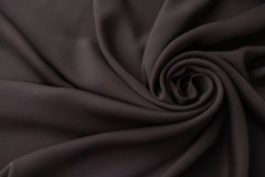 ткань кади шоколадного цвета кади шелк однотонная коричневая Италия