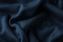 ткань темно-синий трикотаж чулок  трикотаж хлопок однотонная синяя Италия