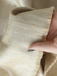 ткань песочный лен с серебряной люрексной нитью