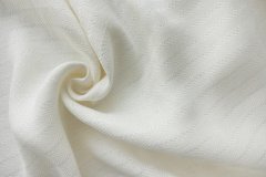 ткань белый лен в елочку костюмно-плательная лен в полоску белая Италия