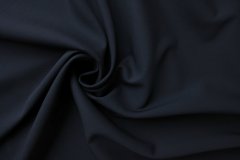 ткань темно-синяя шерсть с эластаном костюмно-плательная шерсть однотонная синяя Италия