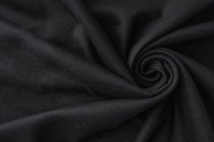 ткань черный кашемир пальтовые кашемир однотонная черная Италия