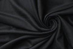 ткань черный кашемир с матовым лоском костюмно-плательная кашемир однотонная черная Италия