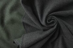 ткань двухслойный двусторонний серо-зеленый кашемир пальтовые кашемир однотонная серая Италия