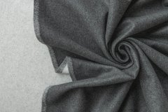 ткань двухслойный двусторонний кашемир серого и белого цвета Италия
