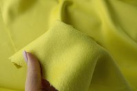 ткань двухслойная двусторонняя желтая пальтовая шерсть с кашемиром