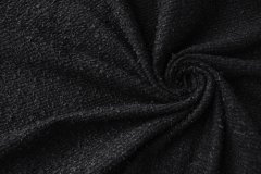 ткань черный твид шанель с люрексом твид вискоза однотонная черная Италия