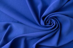 ткань шерстяной поплин васильковый поплин шерсть однотонная синяя Италия