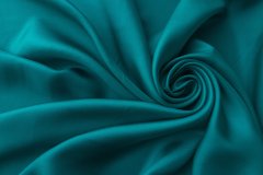 ткань твил цвета морской волны твил шелк однотонная зеленая Италия