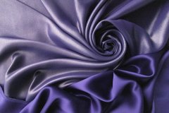 ткань двустороннее сине-фиолетовое кади с блеском кади шелк однотонная синяя Италия