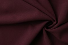 ткань креповая шерсть бордового цвета костюмно-плательная шерсть однотонная бордовая Италия