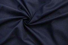 ткань шерсть со льном синий меланж костюмно-плательная шерсть однотонная синяя Италия