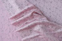 ткань хлопок с шелком розового цвета в мелкий цветочек