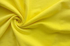 ткань трикотаж футер желтого цвета футер хлопок однотонная желтая Италия