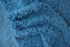 ткань искусственный мех голубого цвета искусственный мех полиэстер однотонная голубая Италия