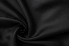 ткань органза с шерстью черного цвета органза шерсть однотонная черная Италия