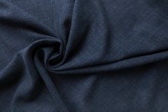 ткань синяя шерсть с шелком меланж Италия