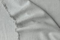 ткань плотный бело-серый лен 
