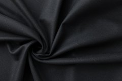 ткань черный габардин шерсть с кашемиром габардин шерсть однотонная черная Италия