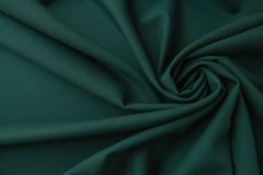 ткань черная шерсть с эластаном костюмно-плательная шерсть однотонная зеленая Италия