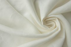 ткань костюмно-плательный молочный лен костюмно-плательная лен однотонная белая Италия