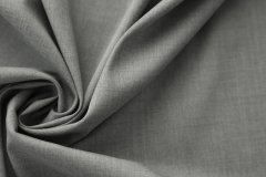ткань светло-серая шесть с эластаном костюмно-плательная шерсть однотонная серая Италия
