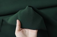 ткань темно-зеленая креповая шерсть