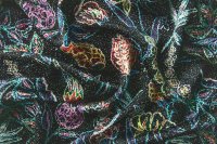 ткань черный атлас с мозаичным рисунком от Карне для Унгаро